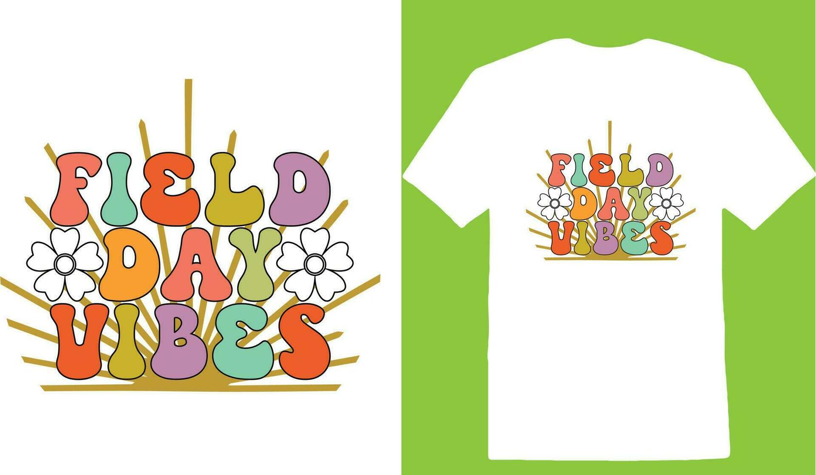 Field Day Vibes T-shirt vector