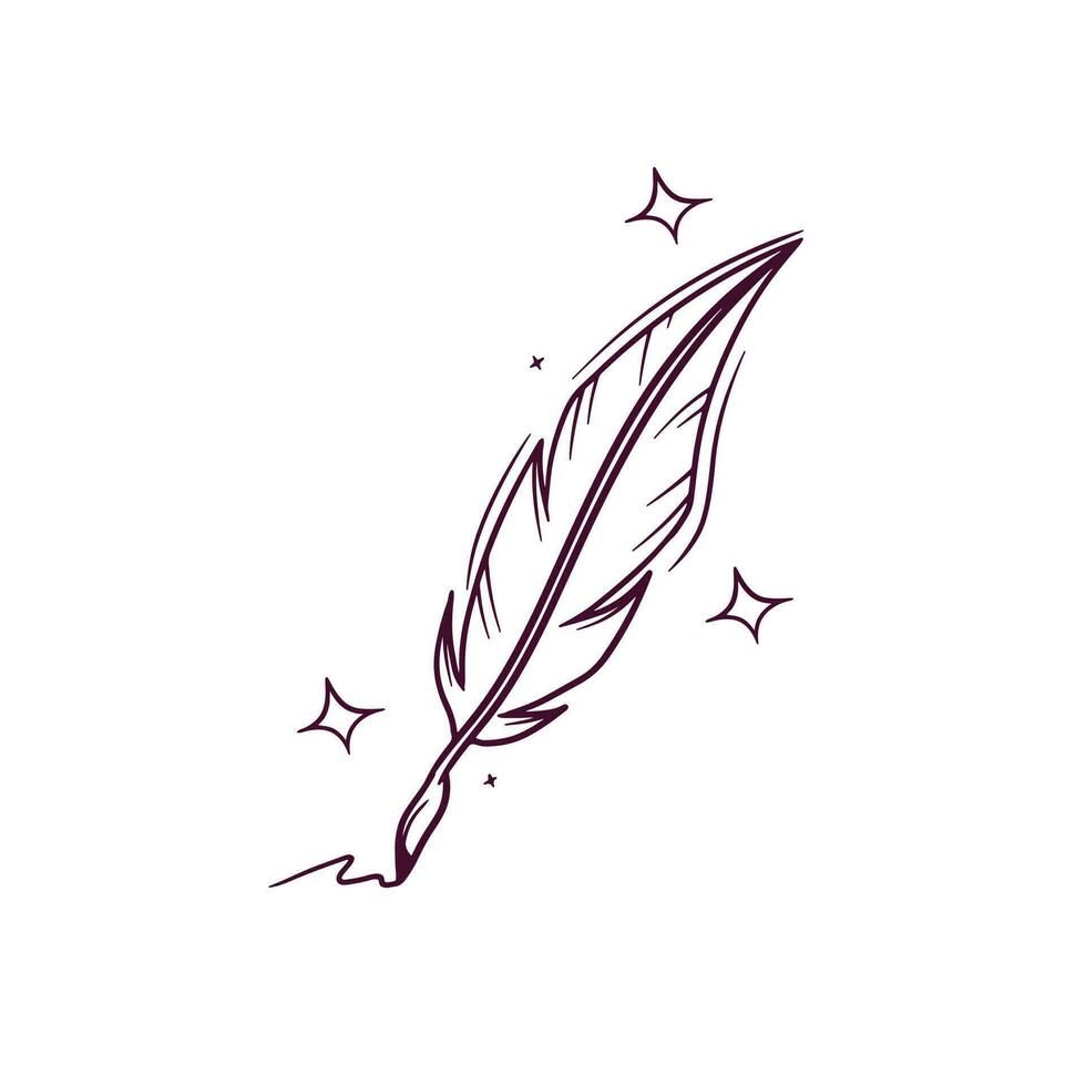 Feather Pen Drawing - HelloArtsy