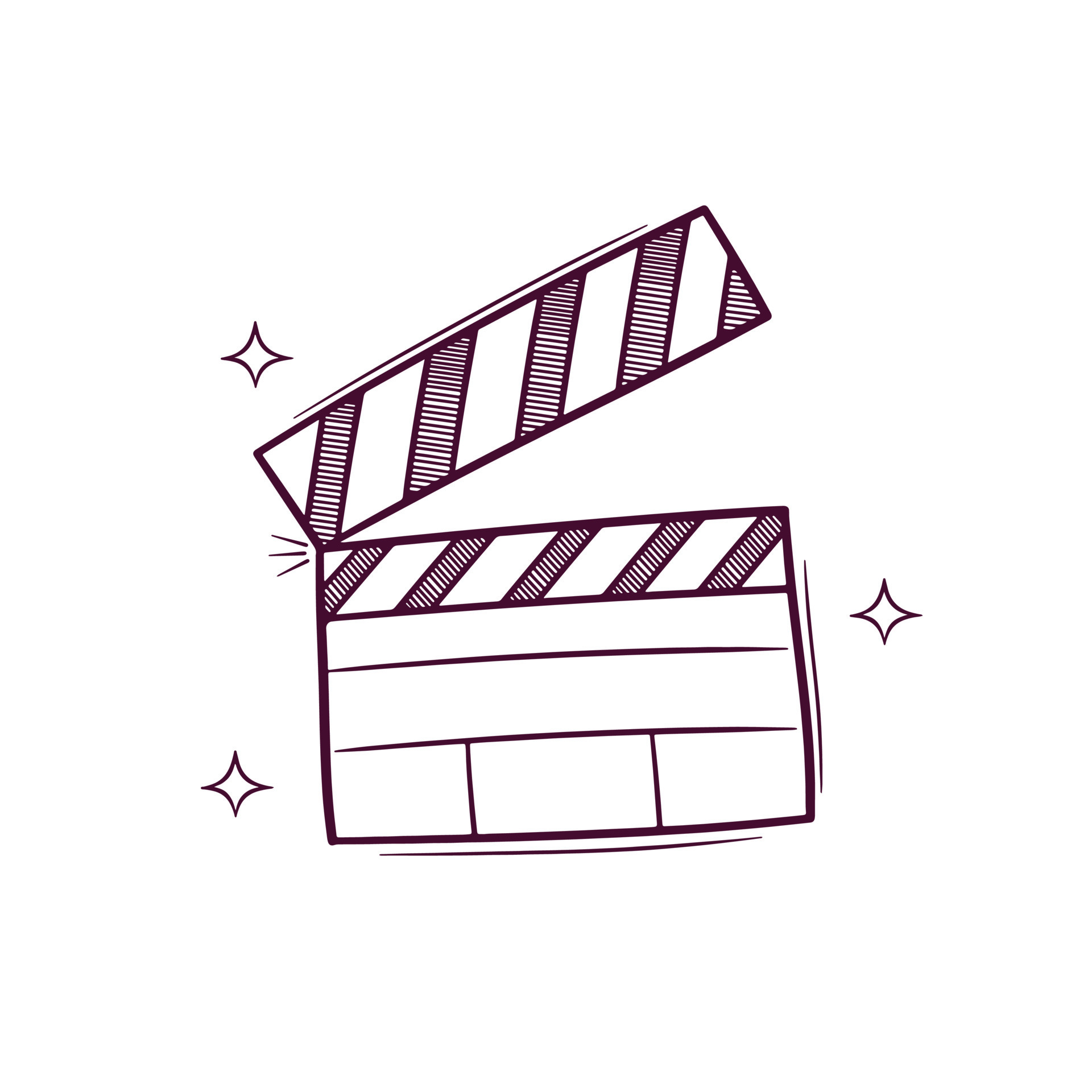 Hand Drawn Movie Clipboard. Doodle Vector Sketch Illustration 24491726
