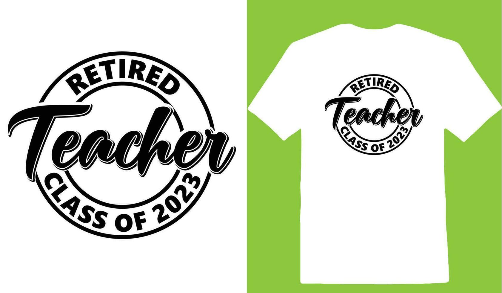 retirado profesor clase de 2023 camiseta vector