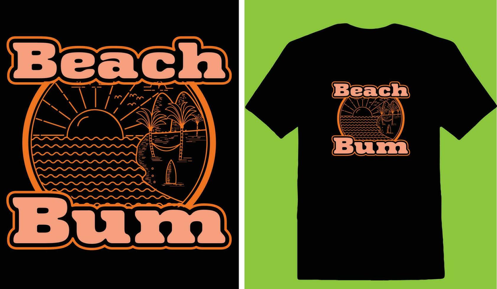 Beach Bum T-shirt vector