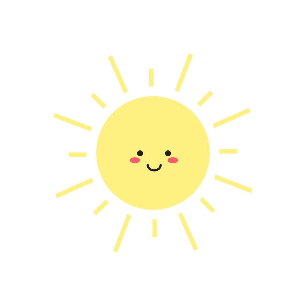 cute sun illustration vector