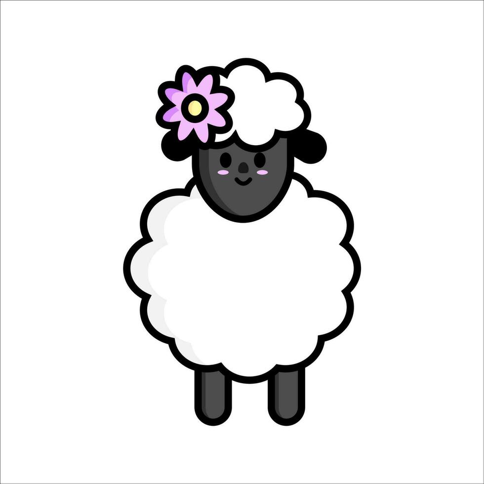 sheep family vector animal design template