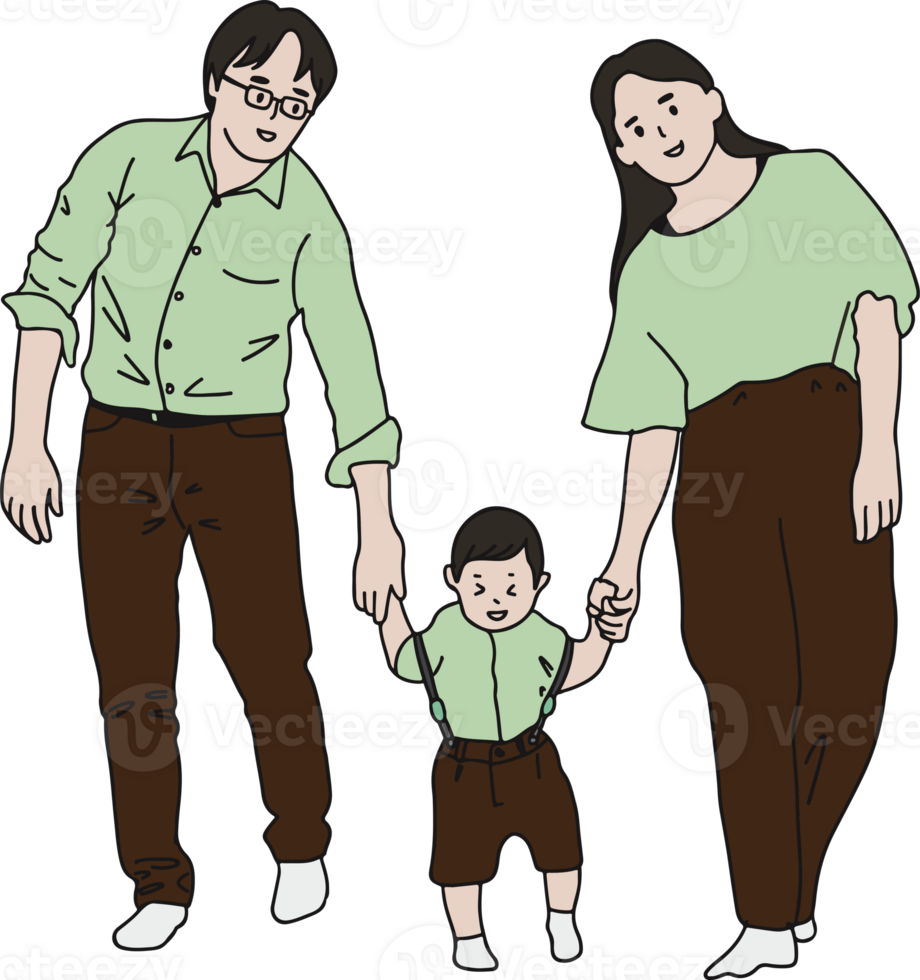 Familie zusammen und halten Hand png