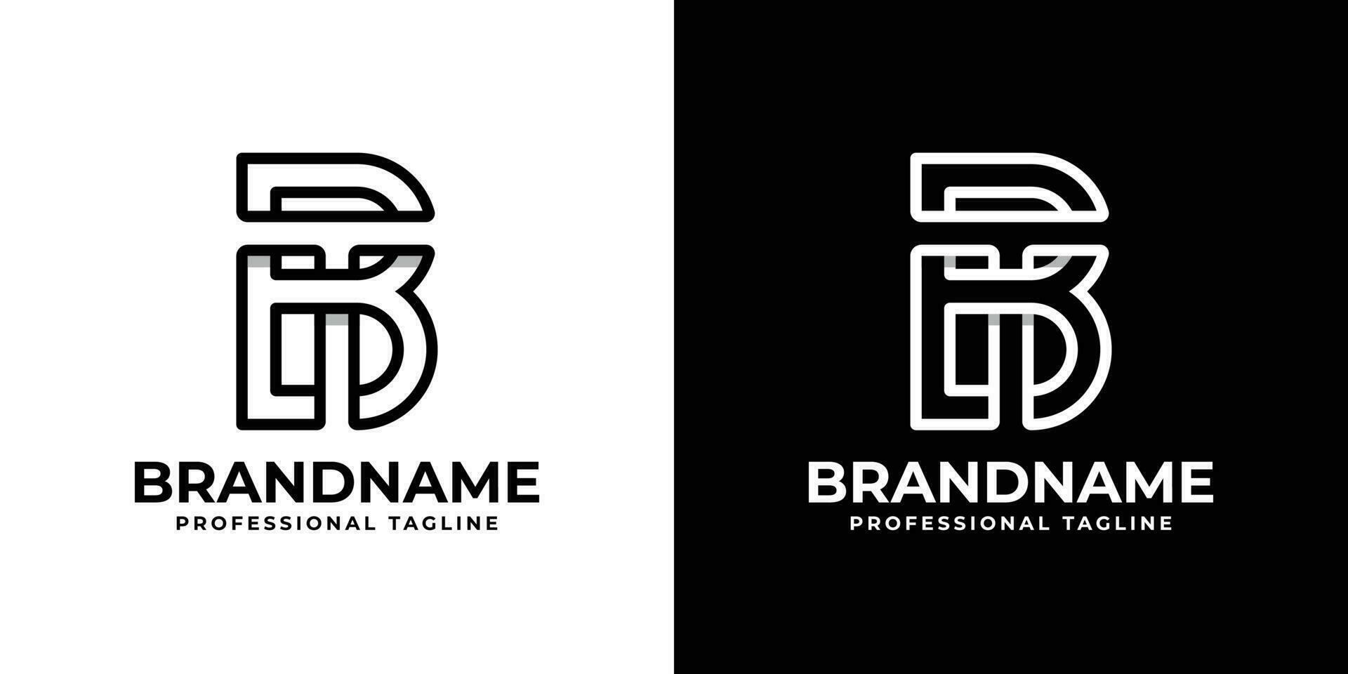 Letter BT or TB Monogram Logo, suitable for any business with BT or TB initials. vector