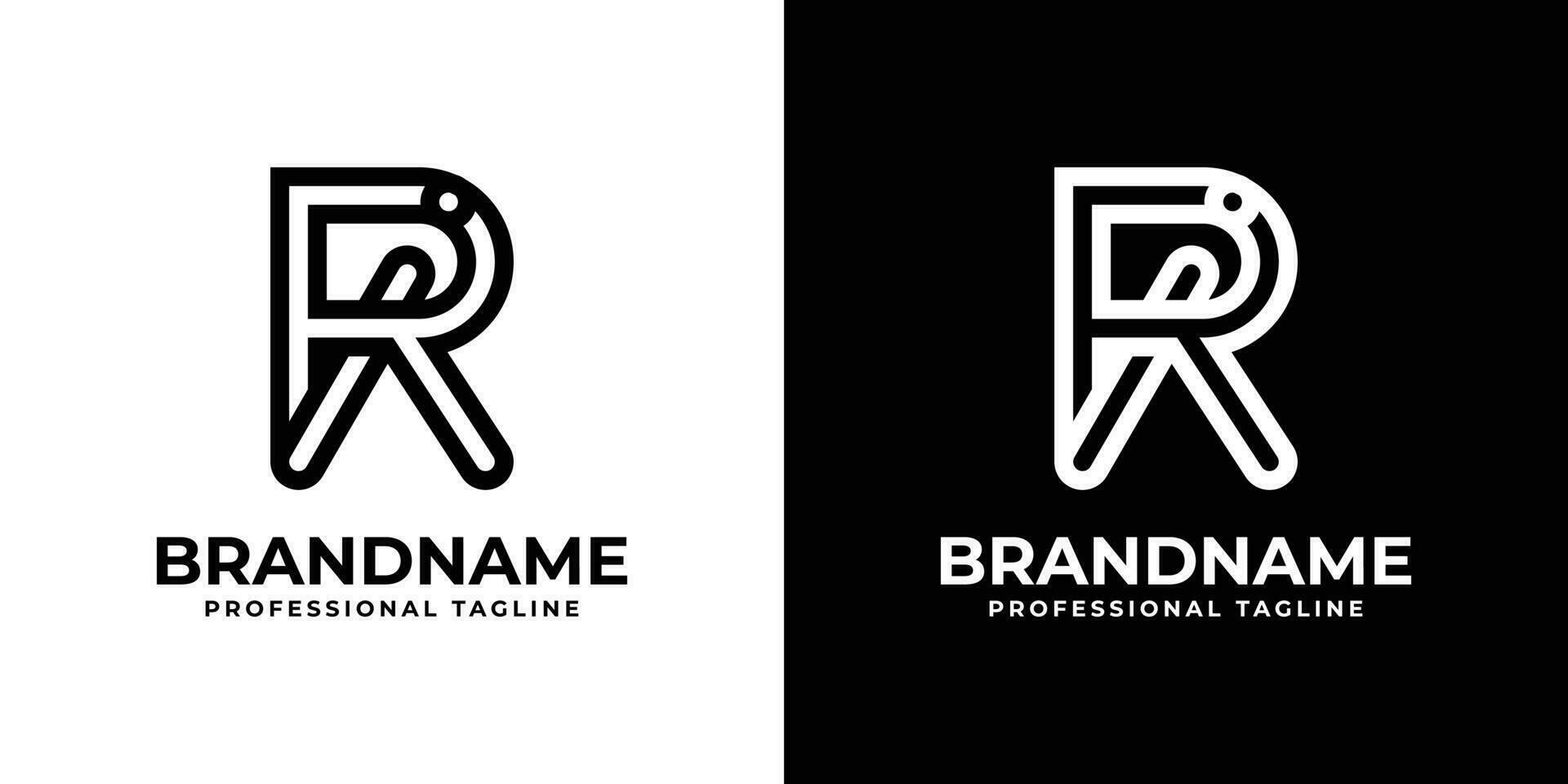 Letter RI or IR Monogram Logo, suitable for any business with RI or IR initials. vector