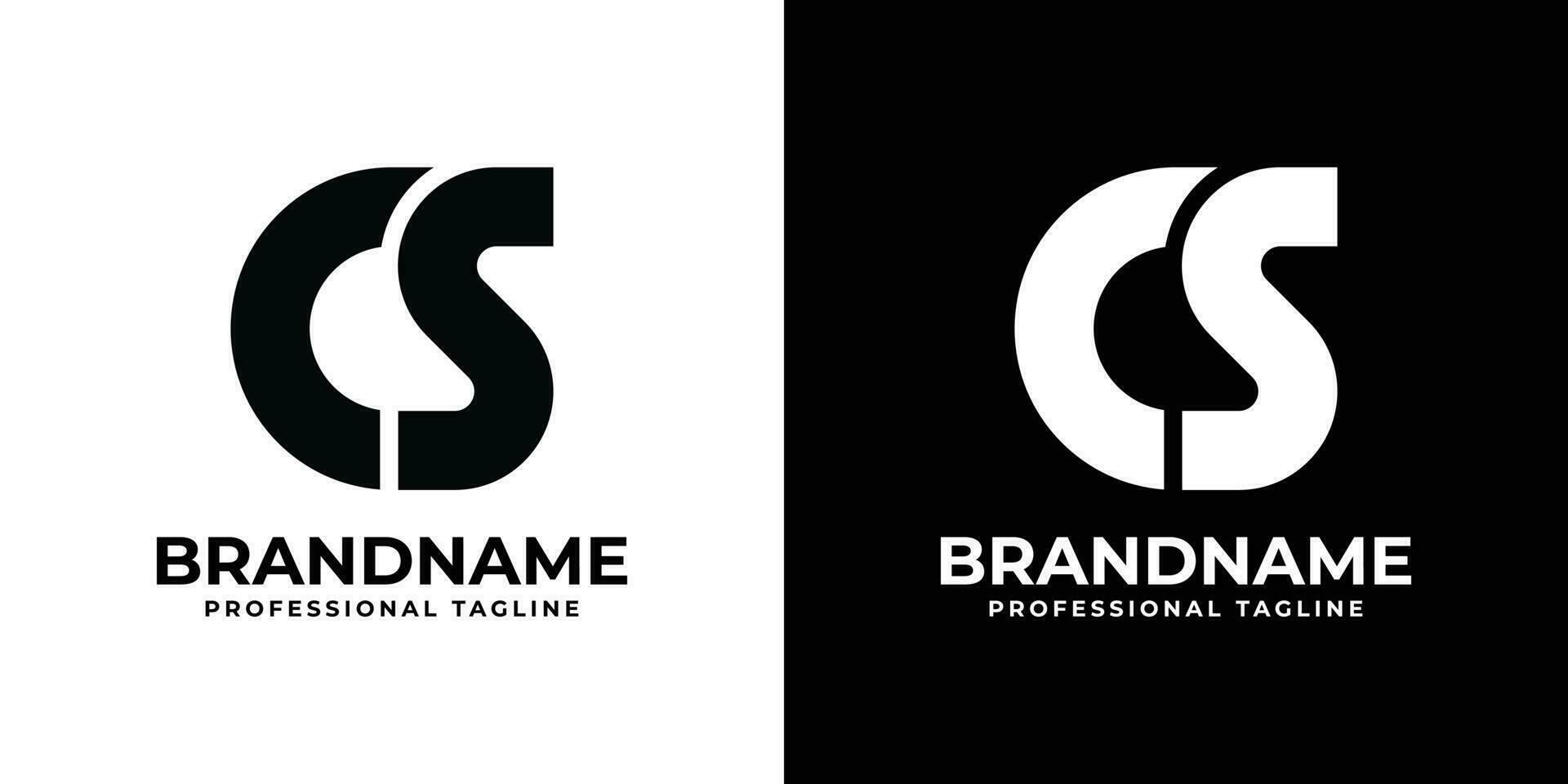 Letter CS Monogram Logo, suitable for any business with CS or SC initials. vector