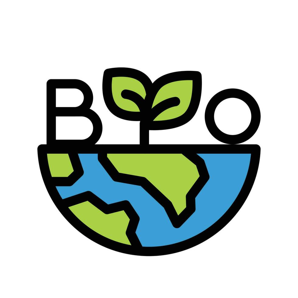 bio icon , save world , earth eco vector