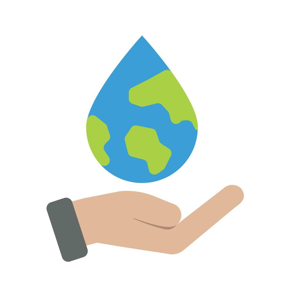 water icon , save world , earth eco vector