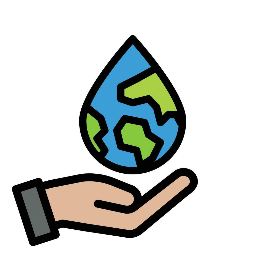 water icon , save world , earth eco vector