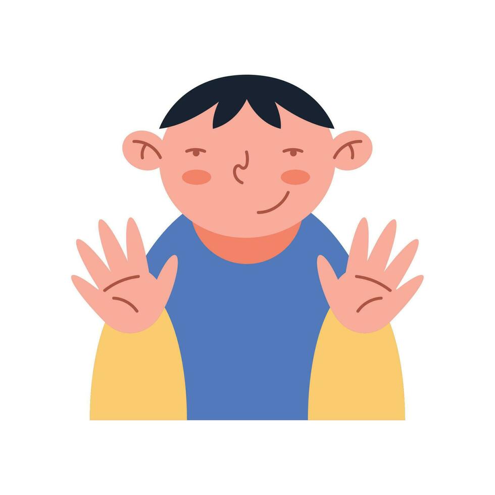 boy with down syndrome character vector