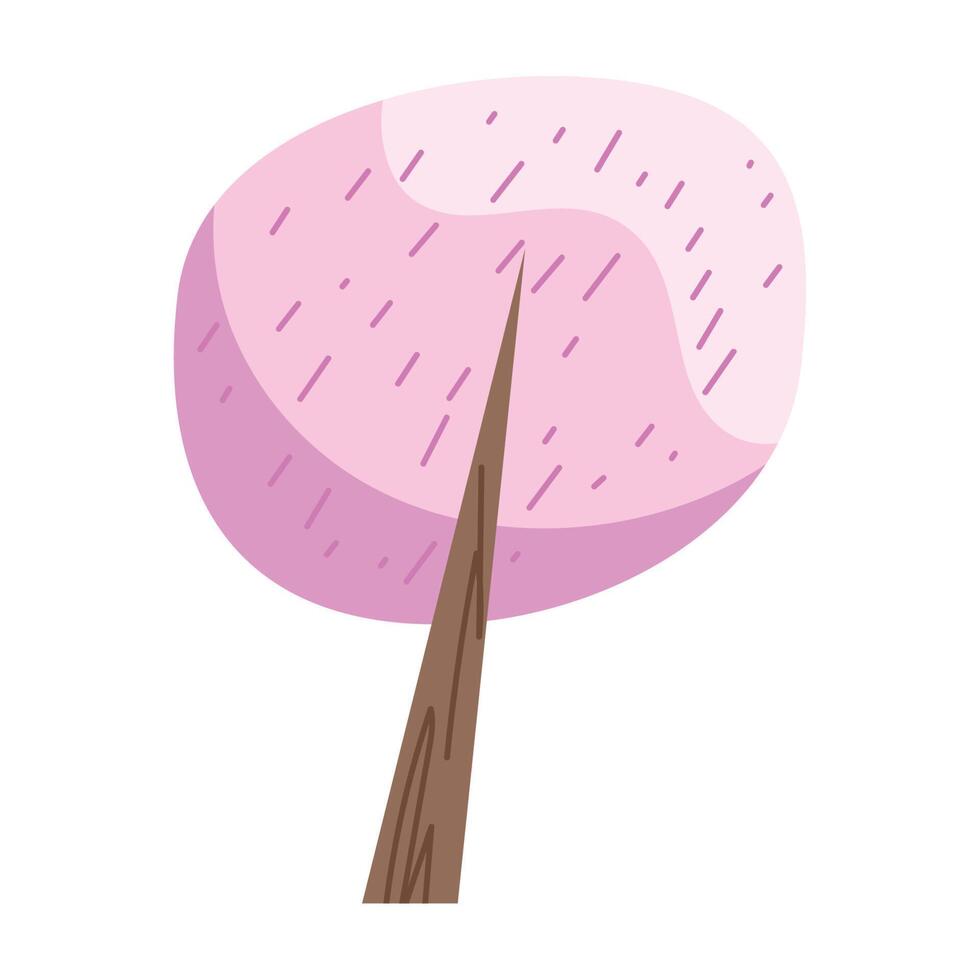 spring season pink tree nature icon vector