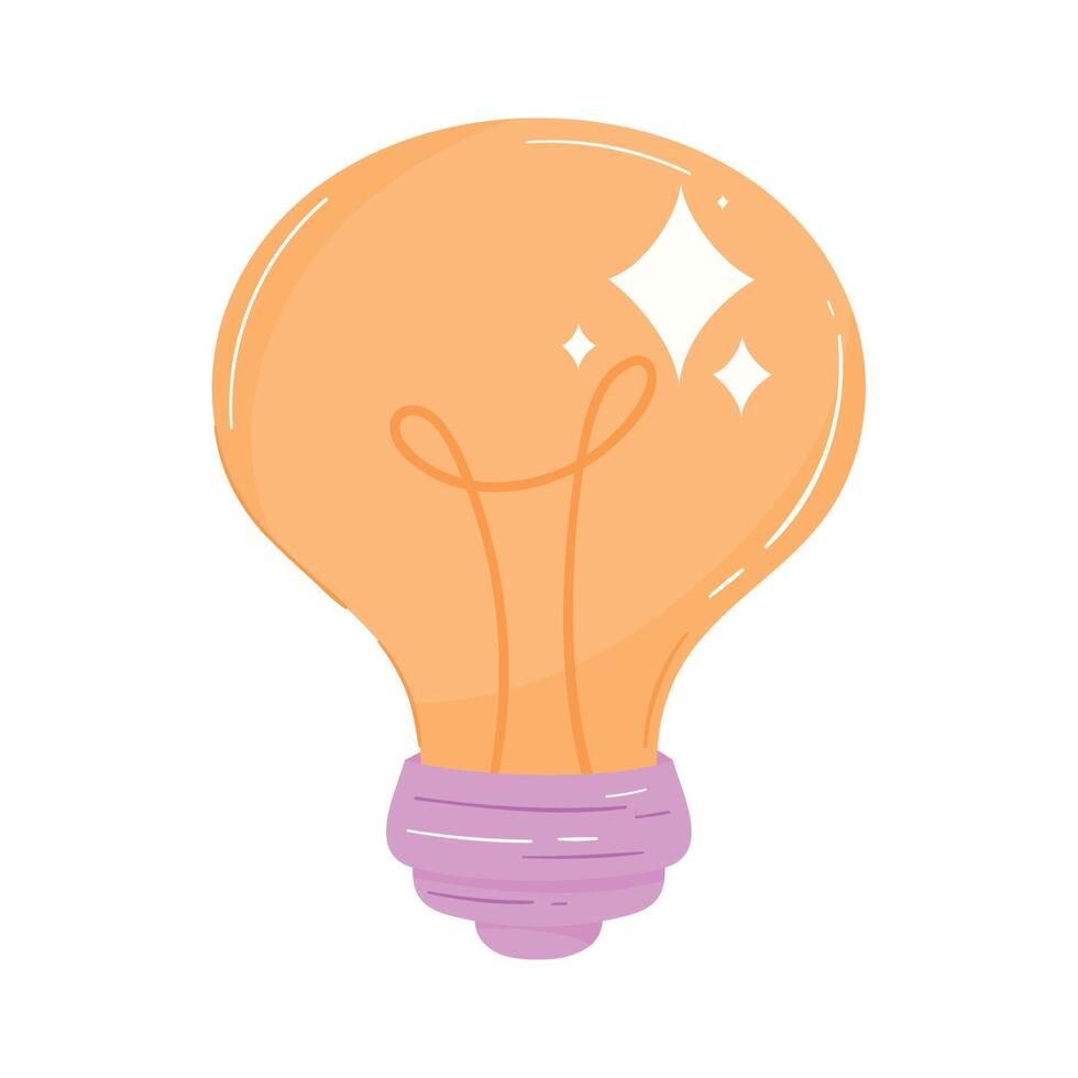bulb light energy power icon vector