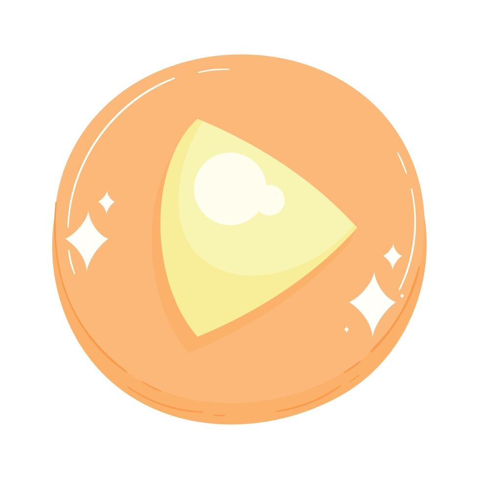 red play button interfase icon vector
