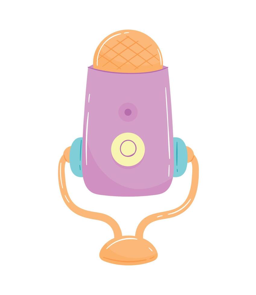blogging microphone audio device tech vector
