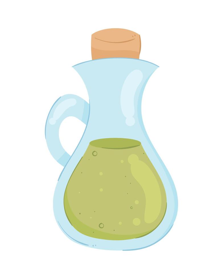 olive oil in jar pot icon vector