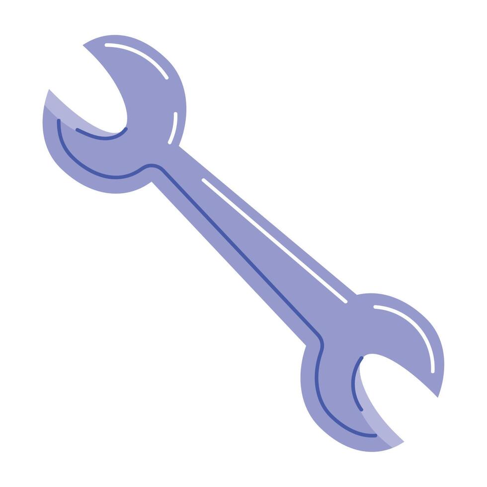 wrench key tool isolated icon vector