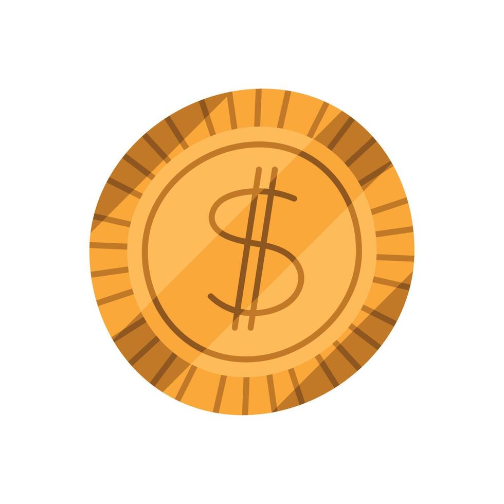 coin money dollar financial icon vector