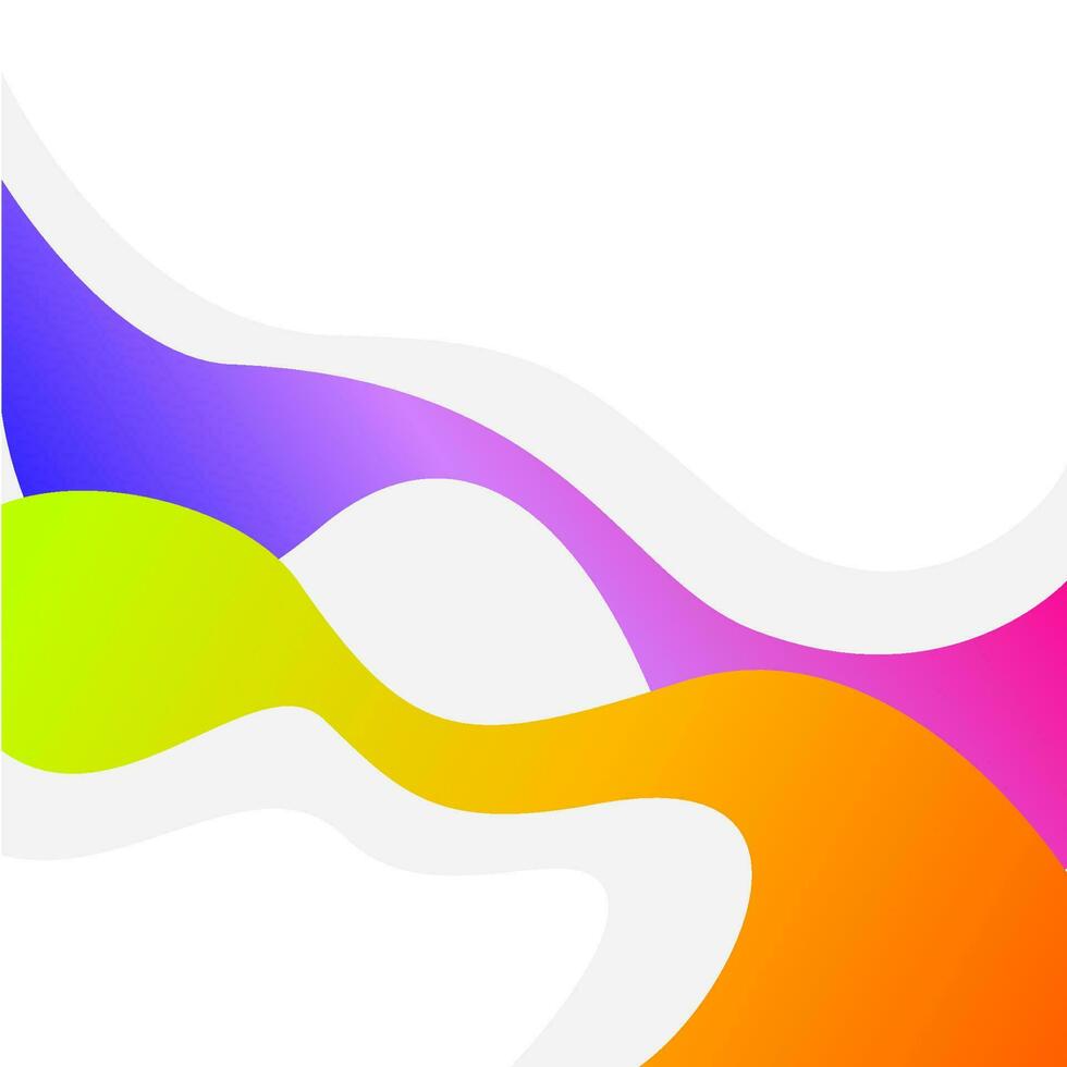 colorful wavy design template for flyer, brochure, poster. Minimalist wavy vector clipart.