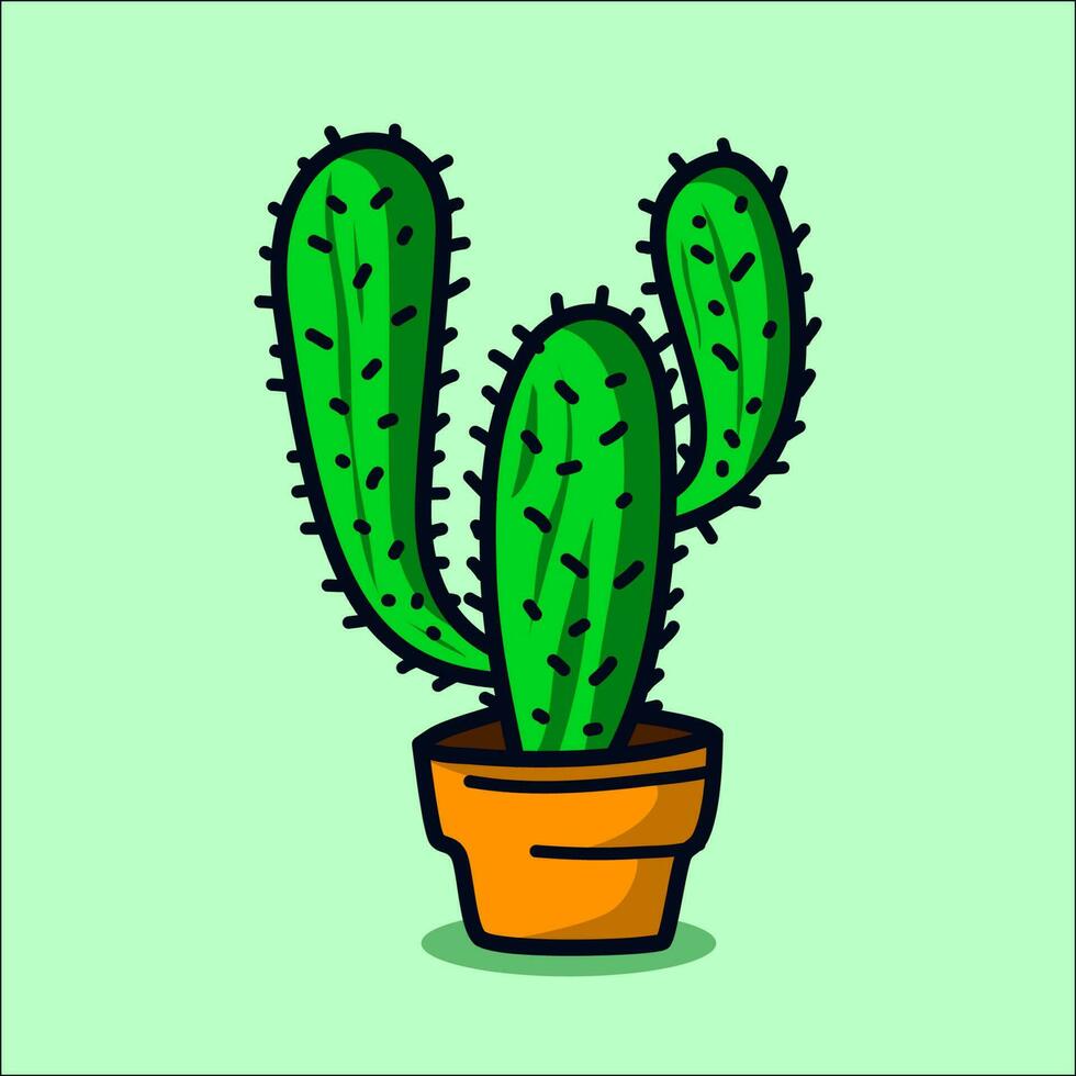 cactus vector illustration. cactus plants design template. vector illustration of cactus. Cactus cartoon style.