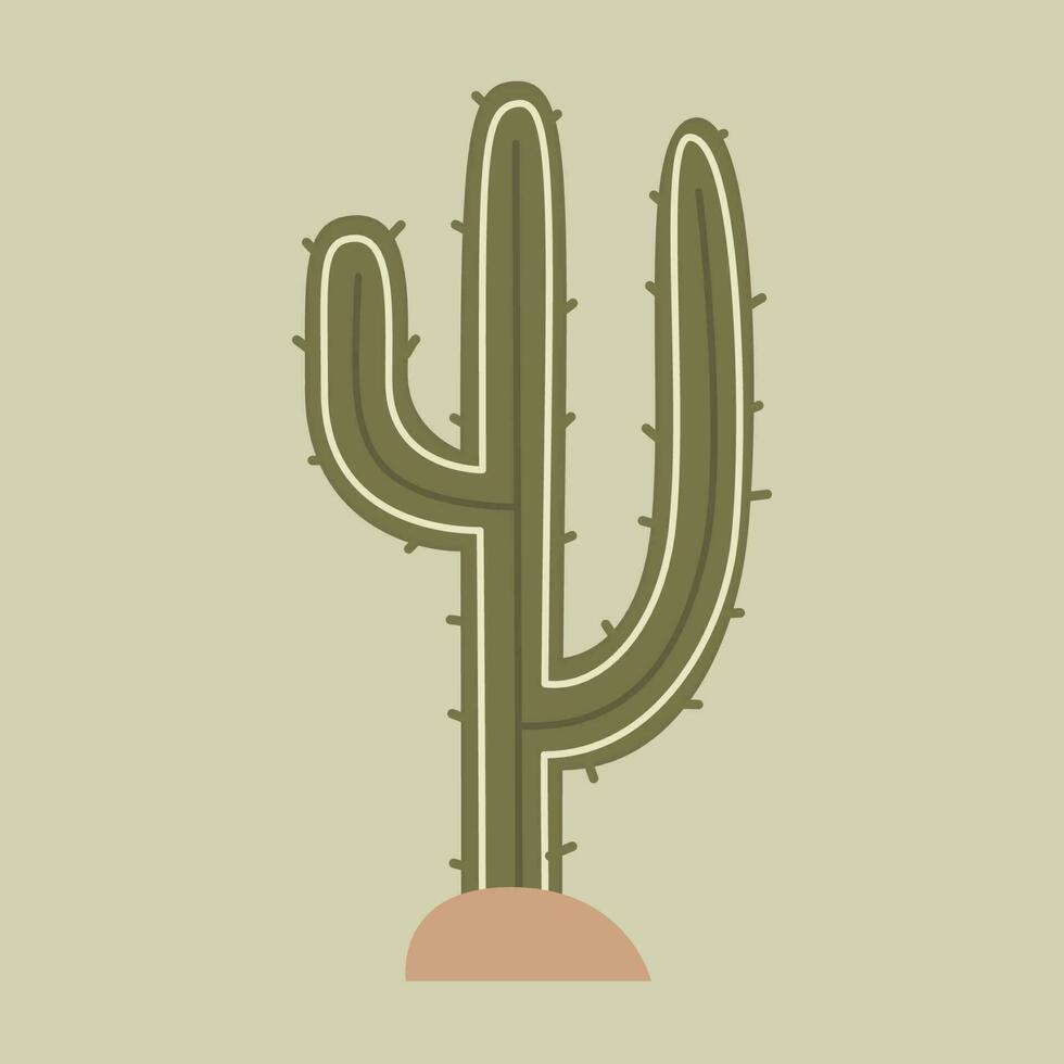 cactus vector illustration. vector illustration of cactus. Cactus flat style. cactus plants design template.