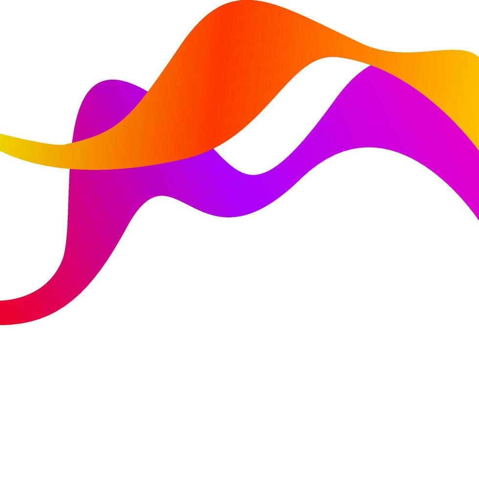 colorful wavy design template for flyer, brochure, poster. Minimalist wavy vector clipart.
