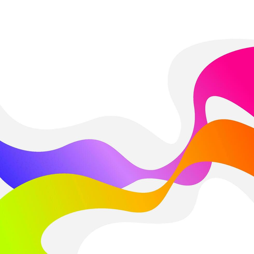 colorful wavy design template for flyer, brochure, poster. Minimalist wavy vector clipart.