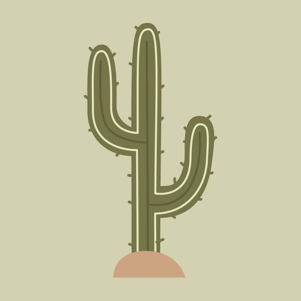cactus vector illustration. vector illustration of cactus. Cactus flat style. cactus plants design template.