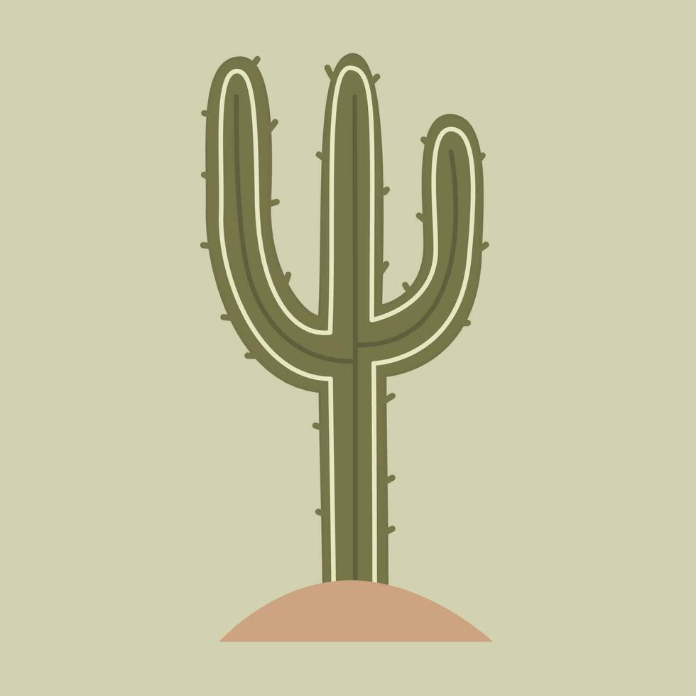 cactus vector illustration. vector illustration of cactus. Cactus flat style. cactus plants design template.