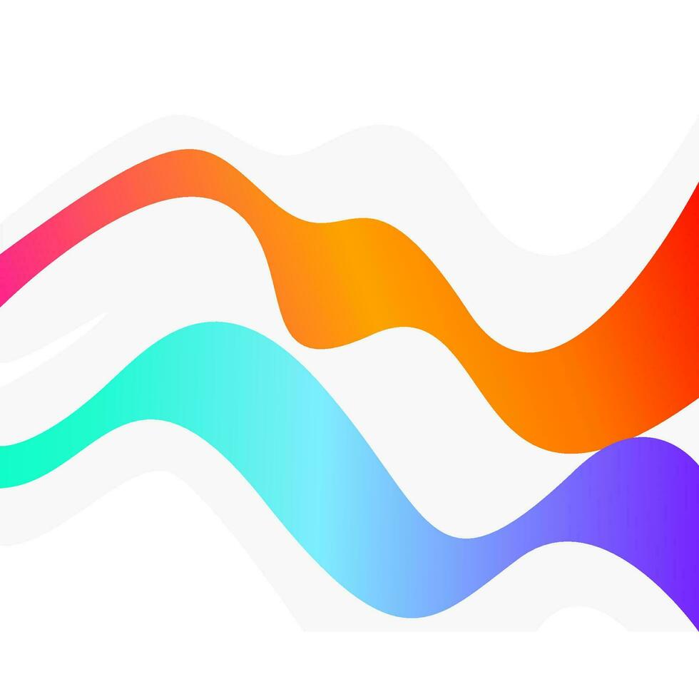 colorful wavy design template for flyer, brochure, poster. Minimalist wavy vector clipart.