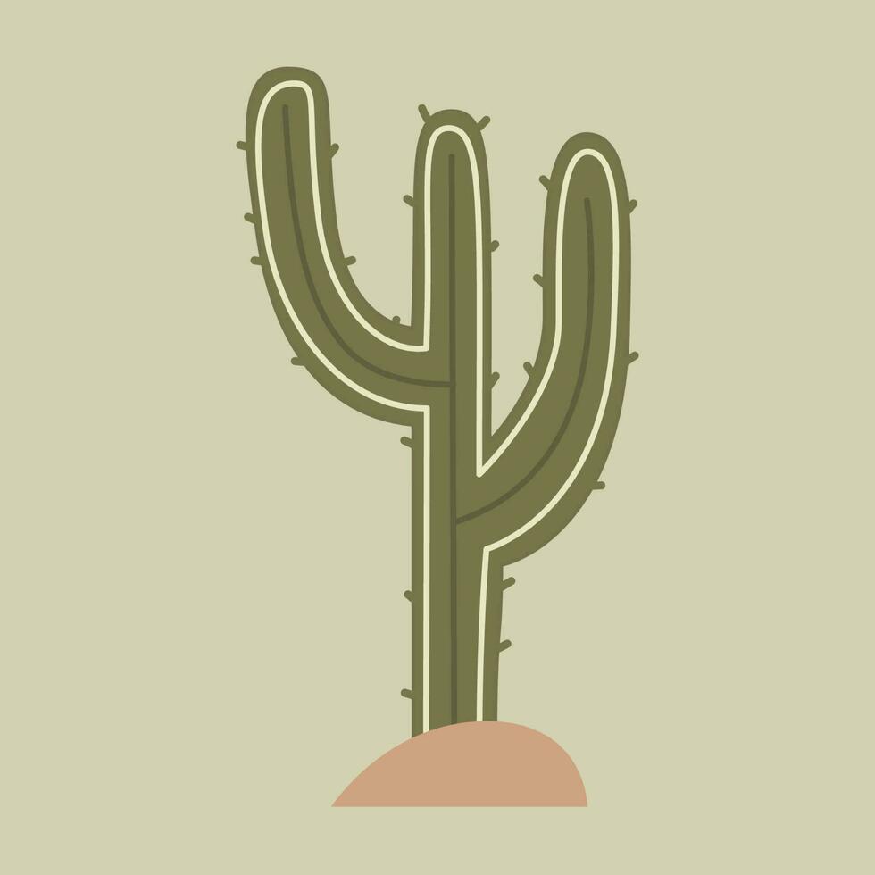 cactus vector illustration. vector illustration of cactus. Cactus flat style. cactus plants design template.