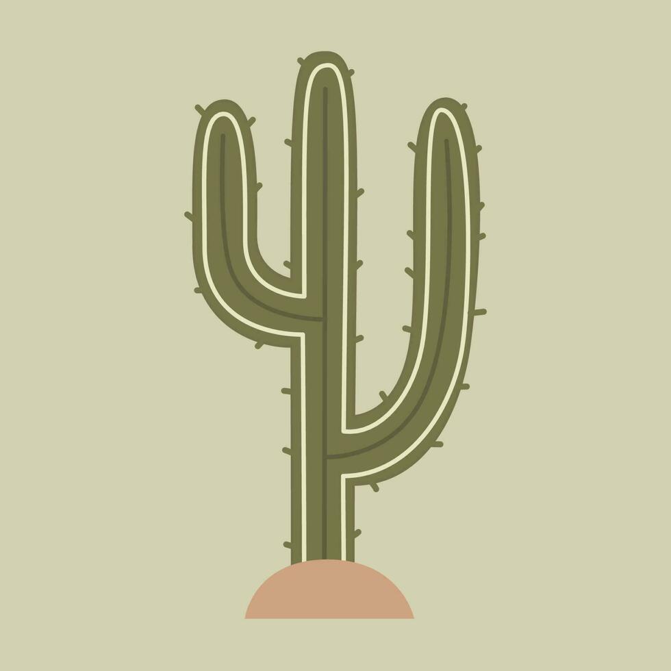 cactus vector illustration. vector illustration of cactus. Cactus flat style. cactus plants design template.