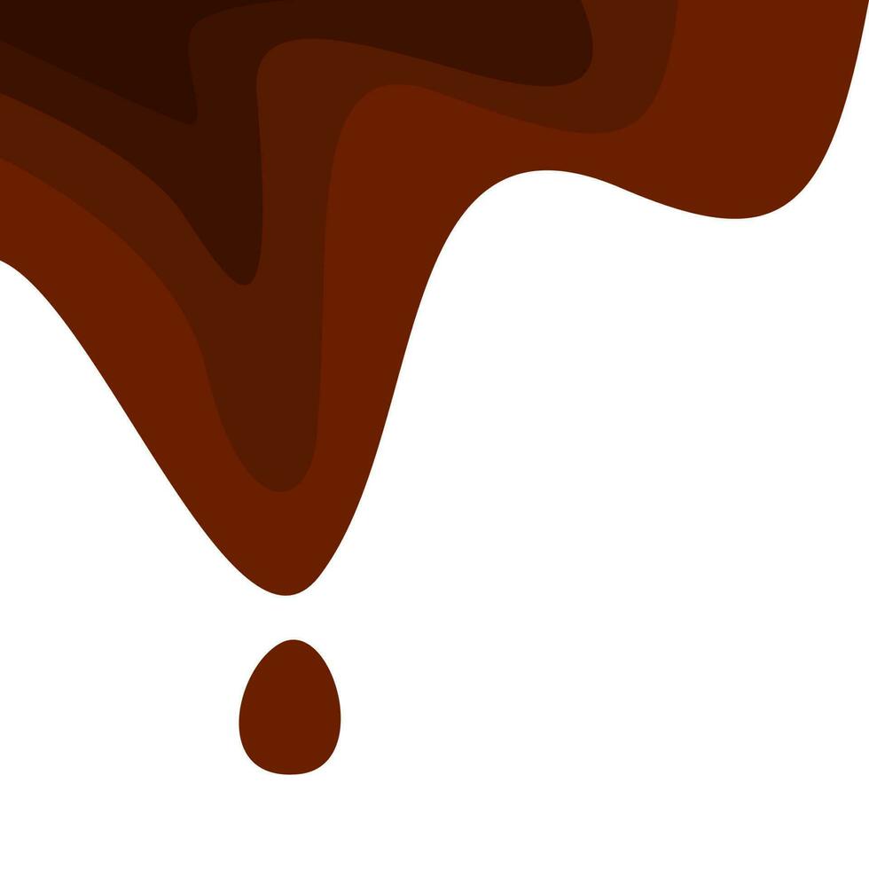 chocolates melted. choco melted. Chocolate wavy. flowing chocolate drop. vector