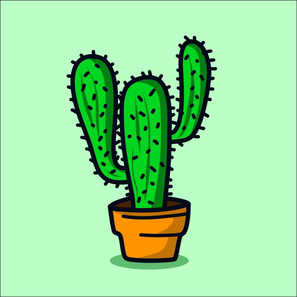 cactus vector illustration. cactus plants design template. vector illustration of cactus. Cactus cartoon style.