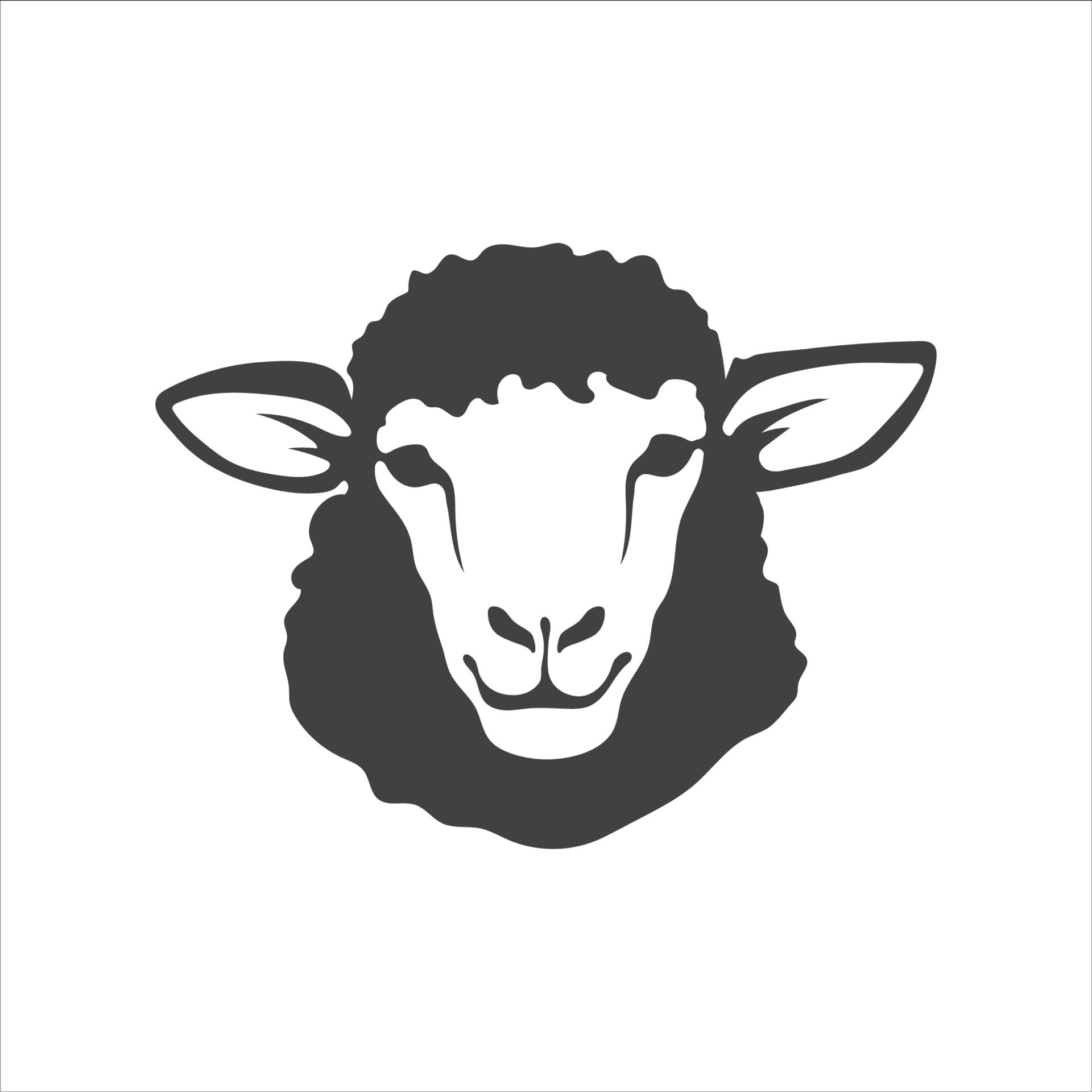 Sheep head icon. Lamb head symbol icon design. Sheep head icon. Vector