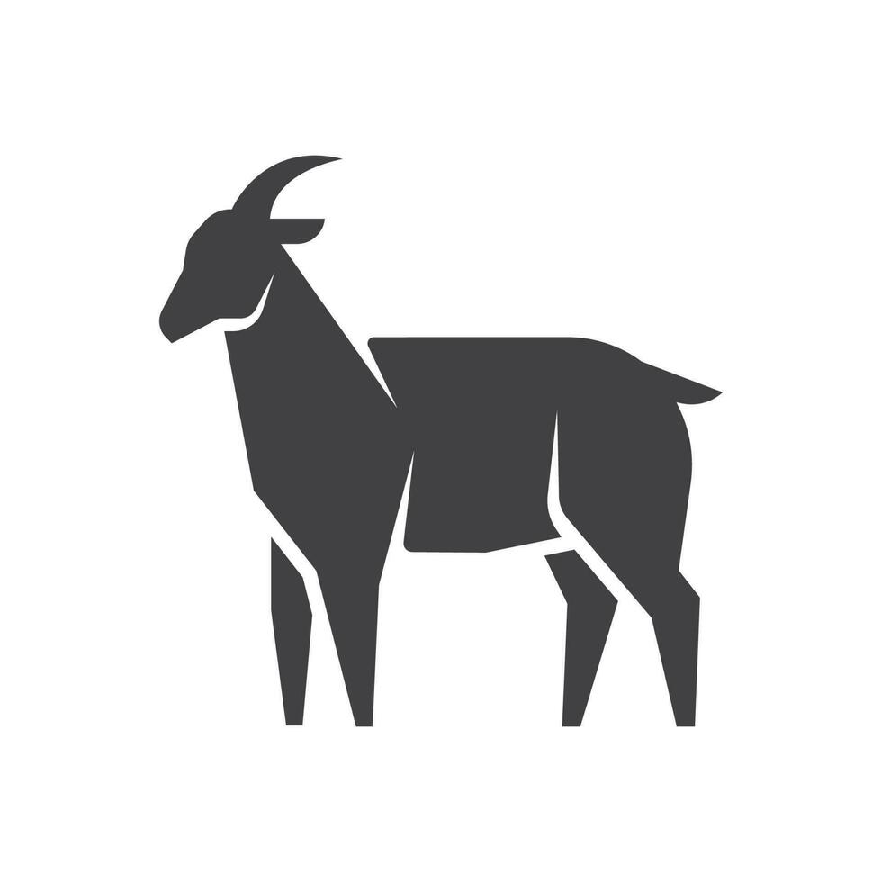 Goat simple icon. Goat logo concept design vector. Goat geometric symbol design. Vector illustration