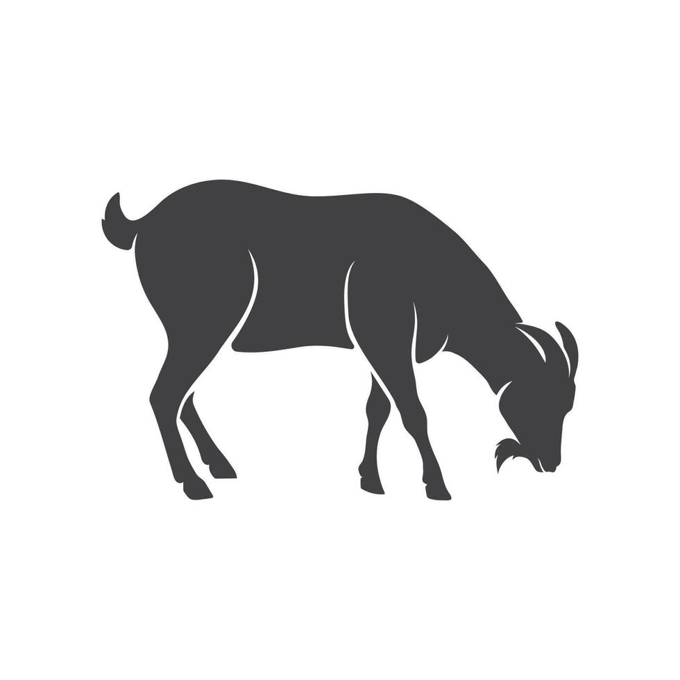 Goat symbol vector icon sign. Goat simple flat icon vector. Goat silhouette vector and symbol. Vector illustration