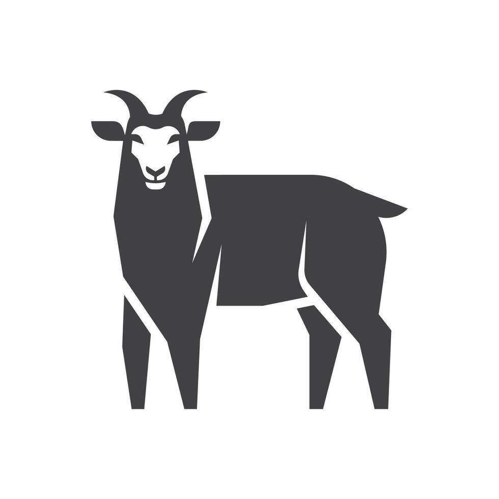 Goat simple icon. Goat logo concept design vector. Goat geometric ...