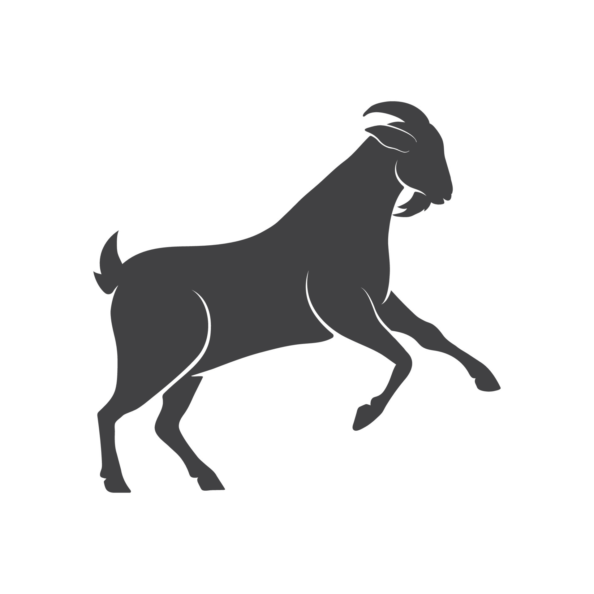 Goat symbol vector icon sign. Goat simple flat icon vector. Goat ...