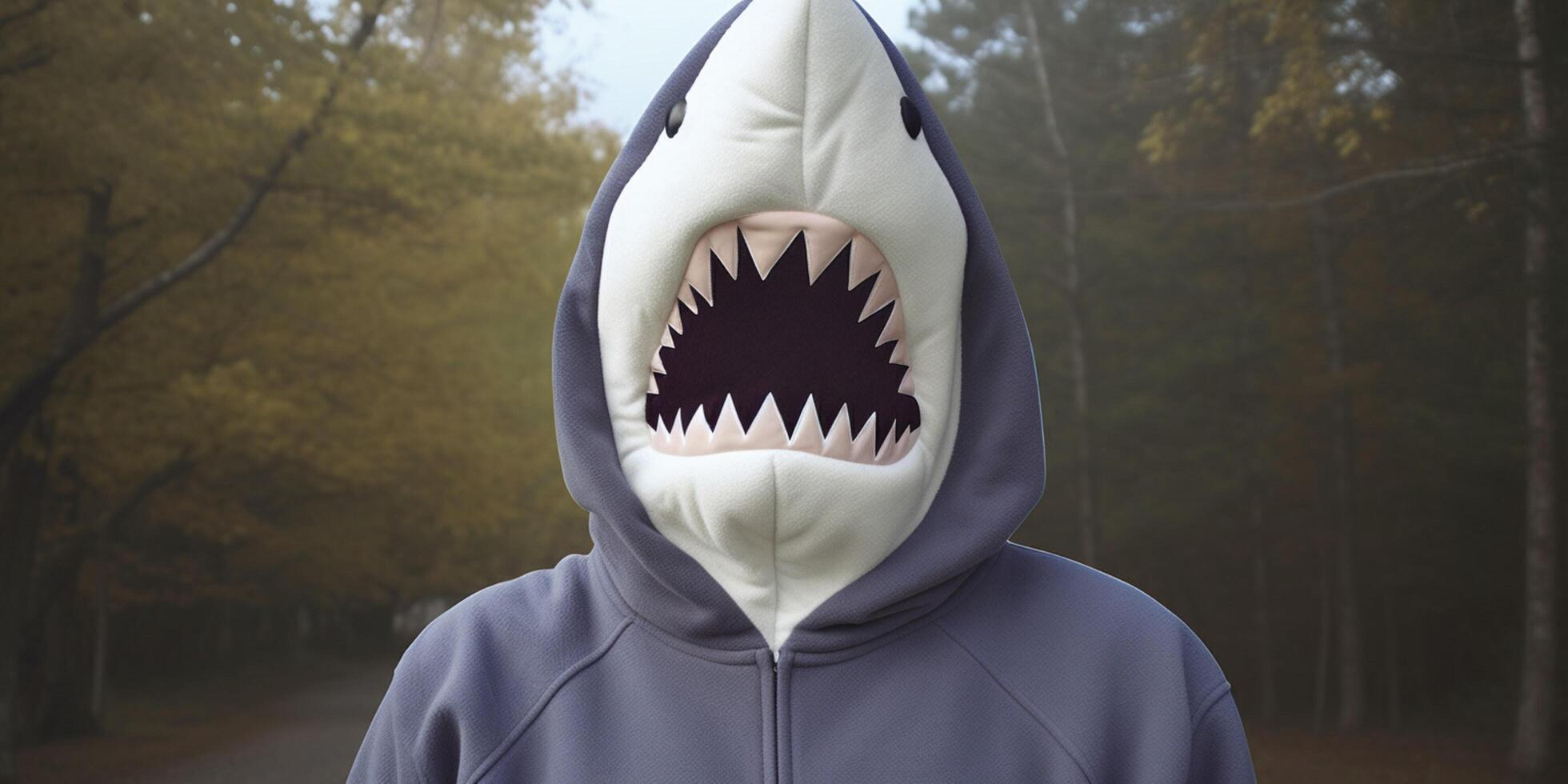 Shark in a hoodie photo