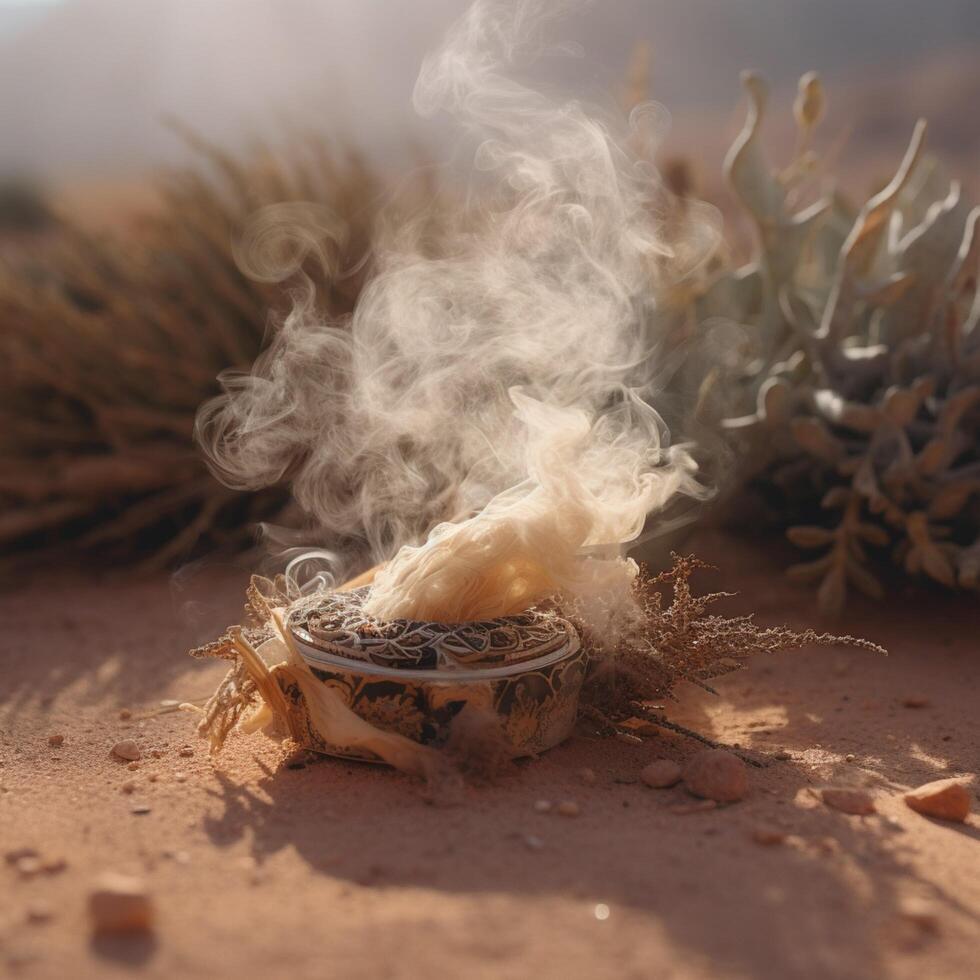 foto de ardiente sabio para purificación ai generado