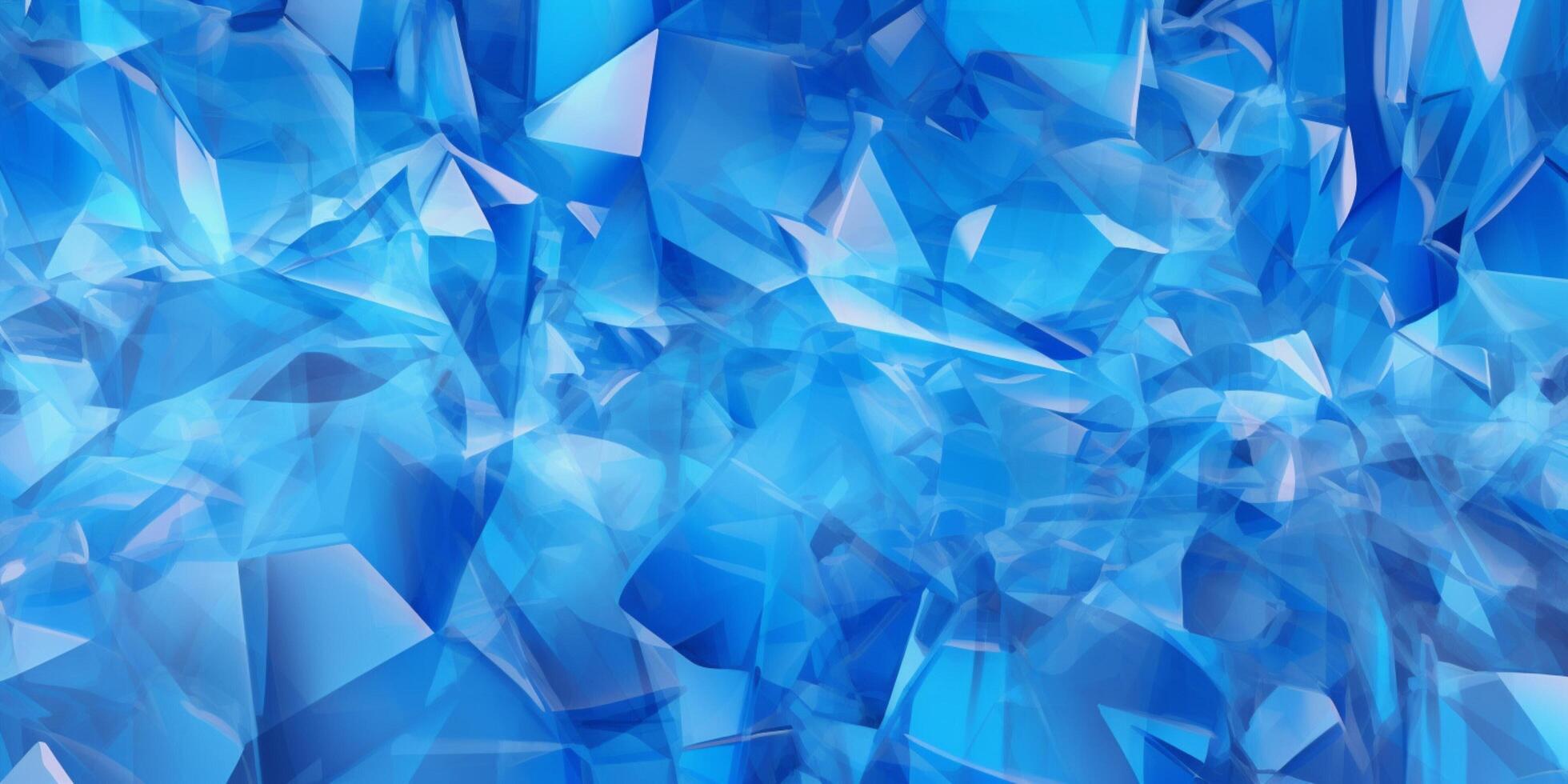 abstract blue background of crystal reflection photo