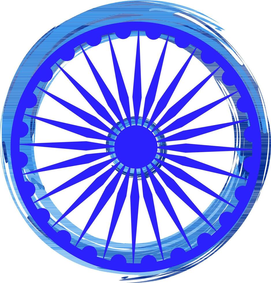 Vector of blue ashok chakra.