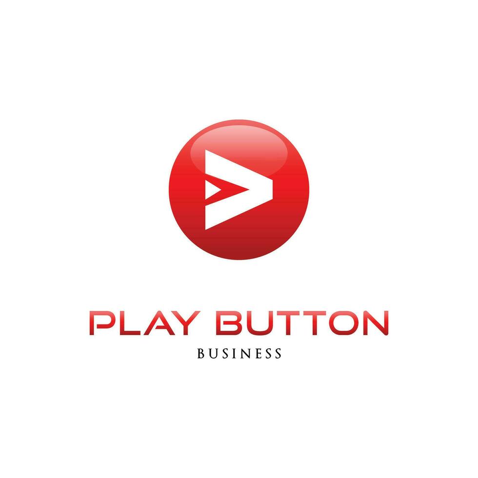 Play Button Icon Logo Design Template vector