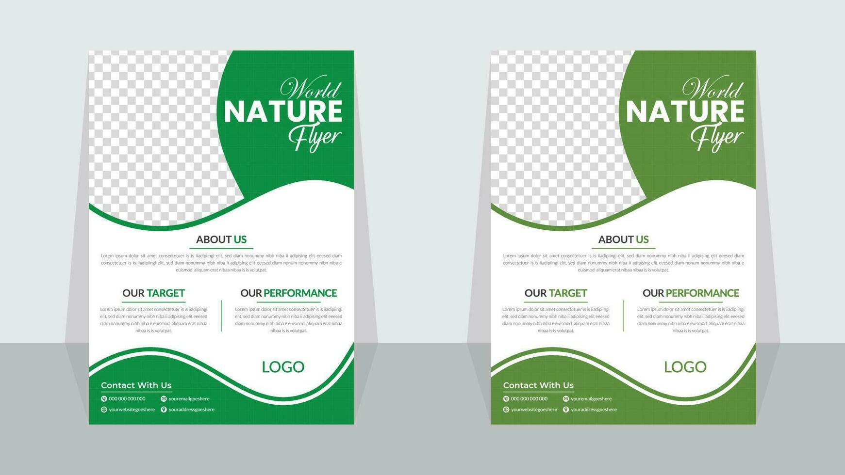 Modern nature flyer design template vector