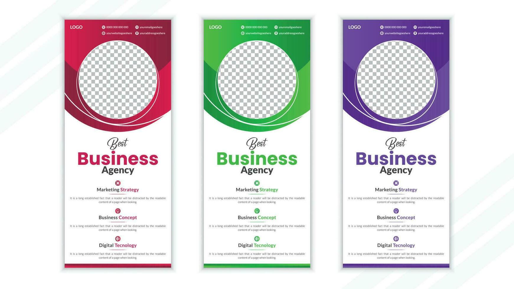 Business roll up banner design vector