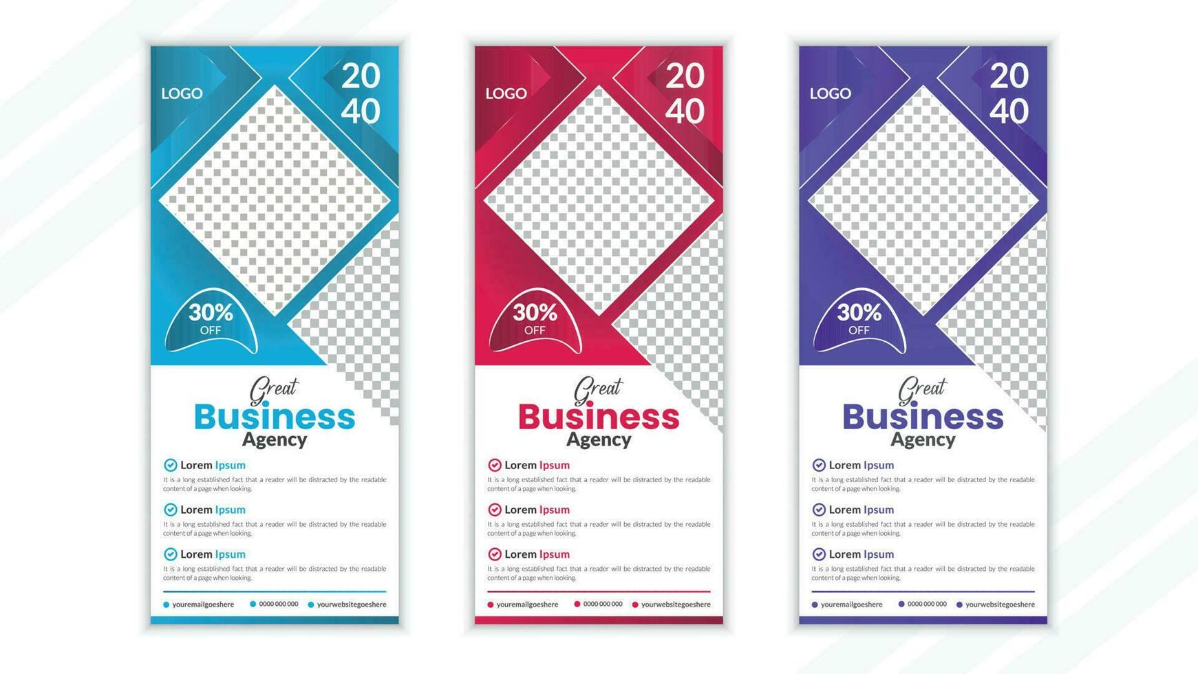 Business roll up banner design vector