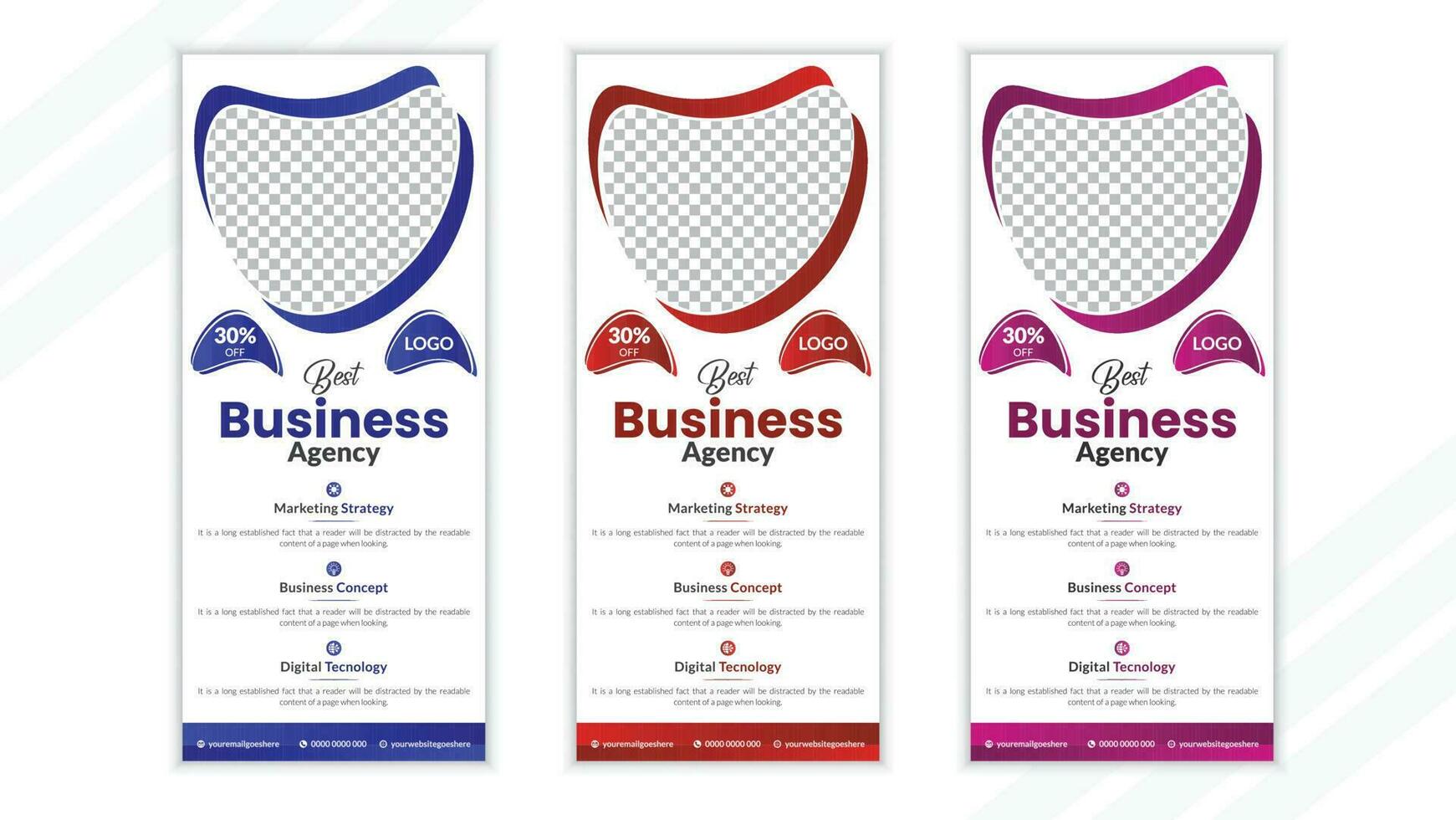 Business roll up banner design vector