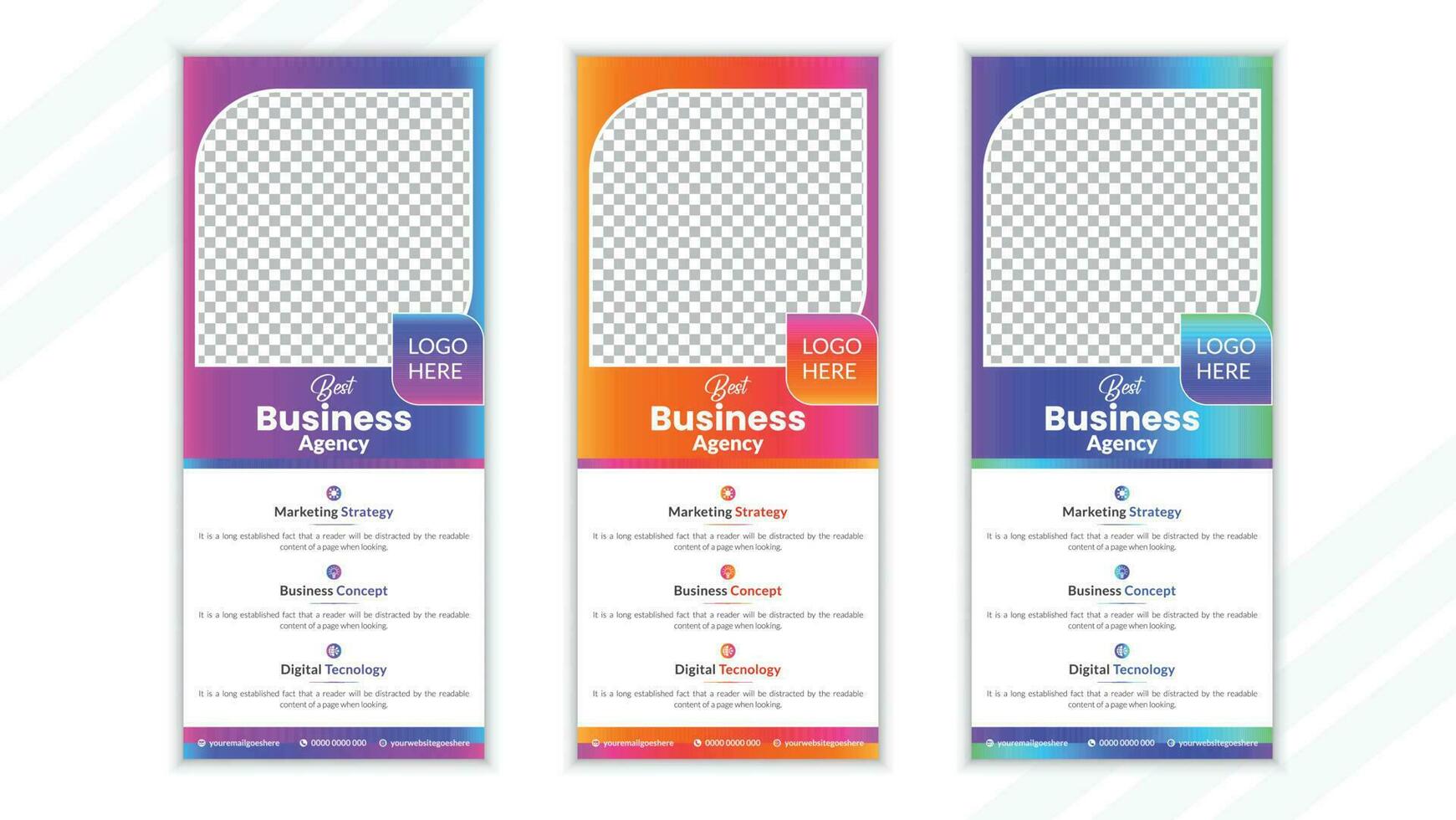 Business roll up banner design vector