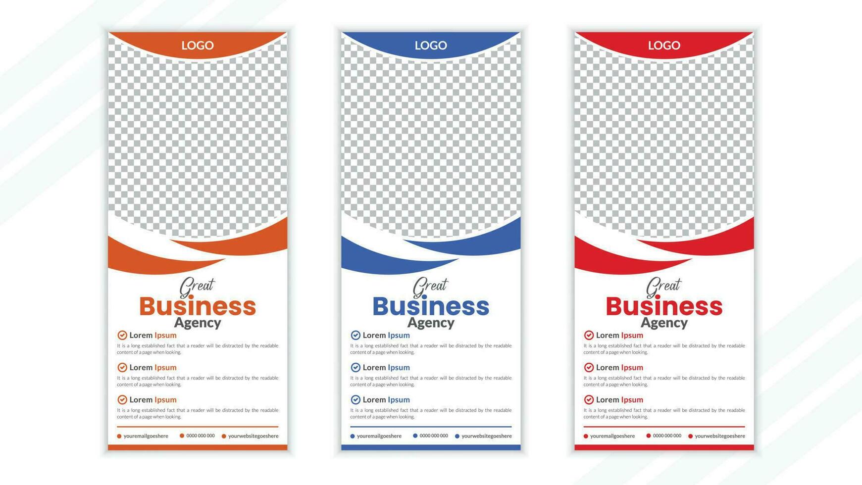 Business roll up banner design vector